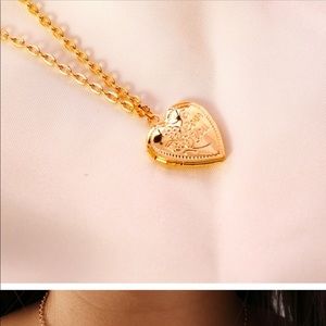 Gold filled heart pendant necklace